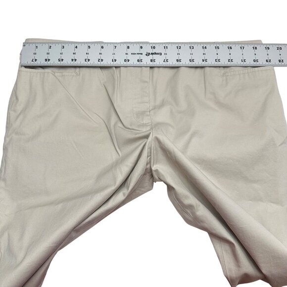 Talbots Capri Women 16 NWT Tan Beige Perfect Skimmer Pants Slim Leg Pedal Pusher - Picture 10 of 13